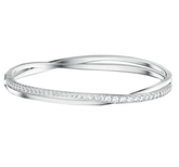 Swar*vski - Hyperbola bangle Round cut, White, Rhodium plated - 5565210