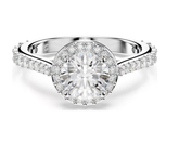 Swar*vski - Una Angelic ring Round cut, White, Silver-tone finish - 5717927 / 5636267 / 5642622