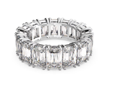 Swar*vski - Matrix Vittore ring Rectangular cut, White, Rhodium plated - 5562129 / 5572689 / 5562129 / 5572686