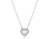 Swar*vski - Ari*na Gr*nde pendant Mixed cuts, Heart, White, Rhodium plated - 5720852