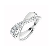 Swar*vski - Twist White Crystal Rhodium Plated Ring 5563911