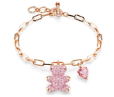 Swar*vski - Teddy bracelet Bear, Pink, Rose gold-tone plated - 5642978