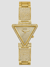 GU*SS - Gold-Tone Crystal Triangle Analog Watch - GW0644L2