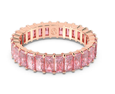 Swar*vski - Matrix ring Baguette cut, Pink, Rose gold-tone plated - 5647589