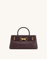 J* PE* - Elora Woven Tote Bag - Deep Burgundy