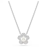 Swar*vski - Arian* Grand* pendant Crystal Pearl, Round cut, Flower, White, Rhodium plated - 5755817