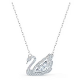 Swar*vski - Swan necklace Dancing swan, White, Rhodium plated
