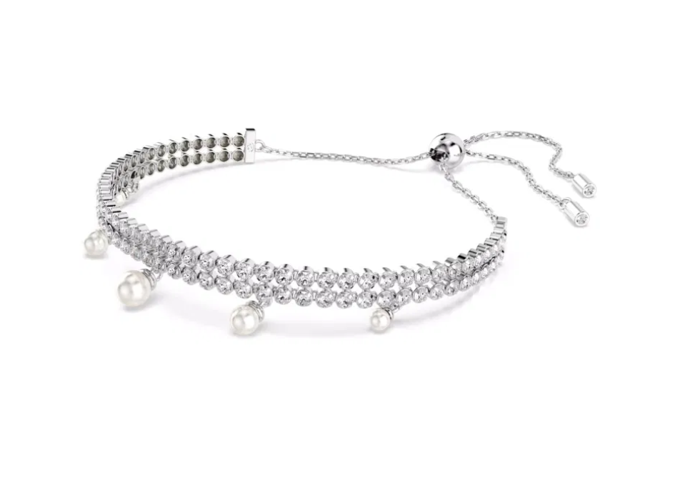 Swar*vski - x Arian* Grande Bracelet Crystal pearl Round cut White Rhodium plated - 5720870