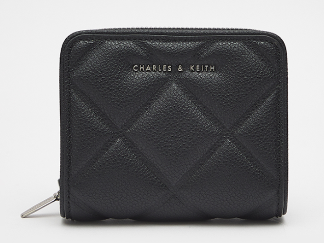 Charles & Ke*th - Anwen Quilted Zip-Around Wallet - Black