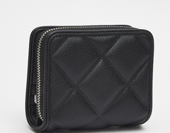 Charles & Ke*th - Anwen Quilted Zip-Around Wallet - Black