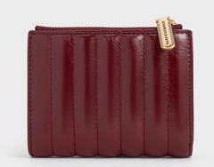 Charles & Ke*th - Donna Panelled Top-Zip Wallet - Burgundy