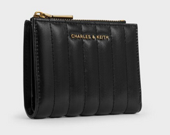 Charles & Ke*th - Donna Panelled Top-Zip Wallet - Black