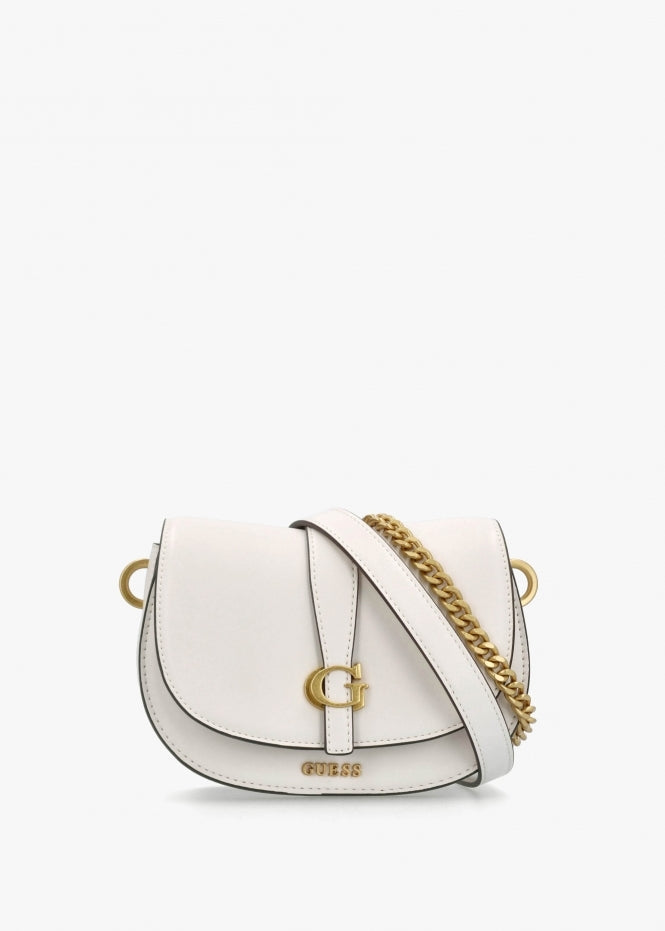 Gues* - Kuba Mini Crossbody Flap XS Logo- WHITE-HWPA9329200WHT