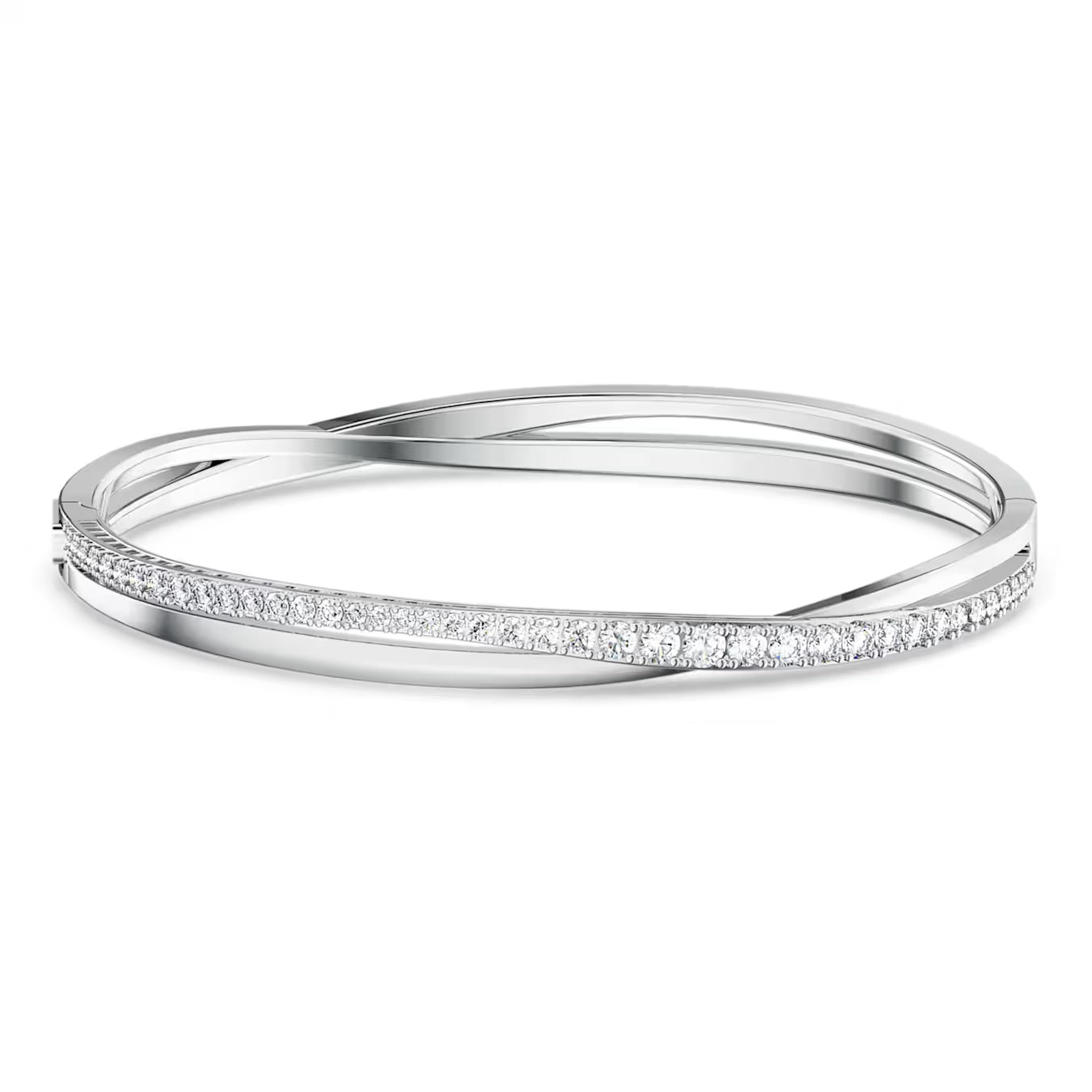 Swar*vski - Hyperbola bangle Round cut, White, Rhodium plated - 5565210