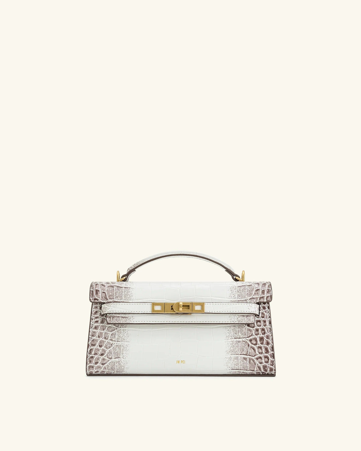 JW P*I - Noor Top Handle Bag -  White Croc