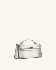 JW P*I - Noor Top Handle Bag -  White Croc