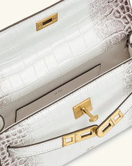 JW P*I - Noor Top Handle Bag -  White Croc